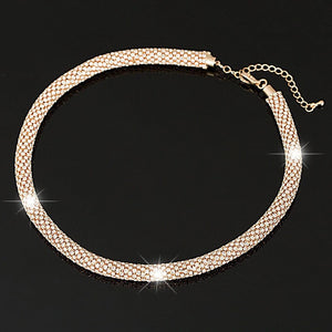 Champagne Crystal  Deluxe Necklace