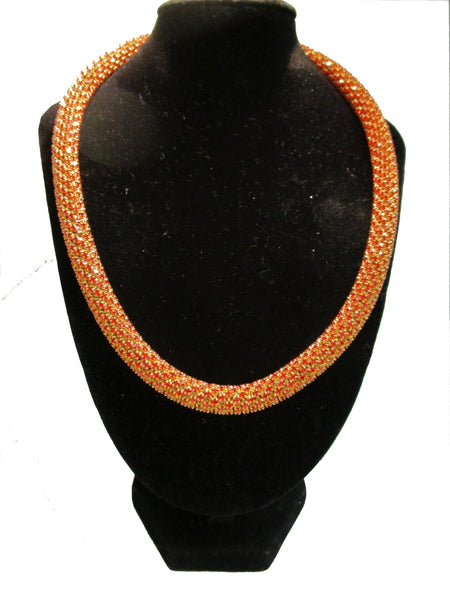 Coral Crystal Deluxe Necklace