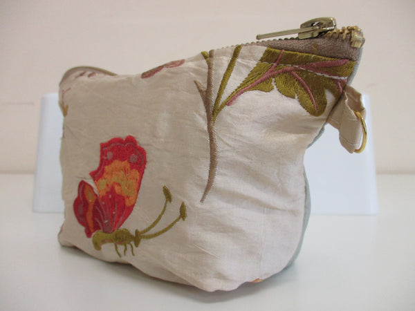 100% Natural Silk Bag Red Butterfly