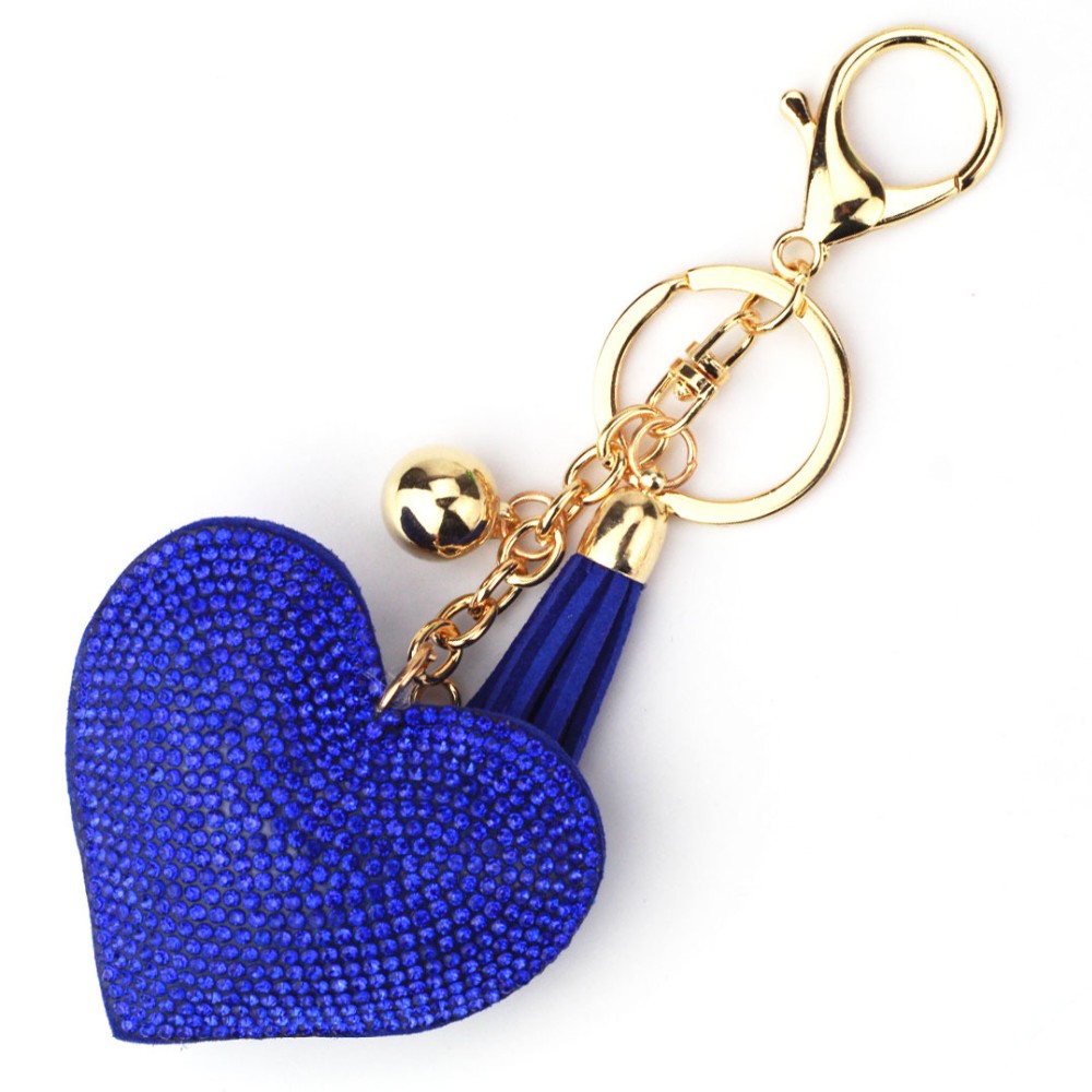 Blue Heart Keyring
