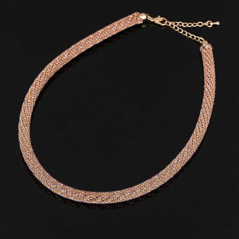 Mauve Crystal Deluxe Necklace